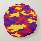 カモフ鮮やかラージ ラウンドクッション (裏面)