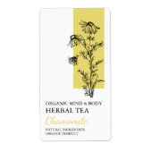 カモミオーガニックールハーブティーのビジネスラベル ラベル (正面)