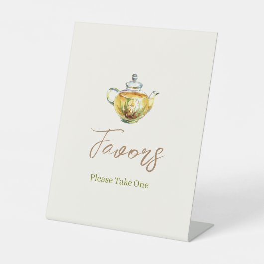 カモミレ魅力的ティーパーティーが看板を好む 台座サイン (正面)