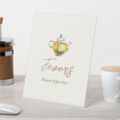 カモミレ魅力的ティーパーティーが看板を好む 台座サイン (インサイチュ)