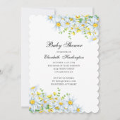 カモミールの花国のフローラの赤ちゃんシャワー 招待状 (正面)