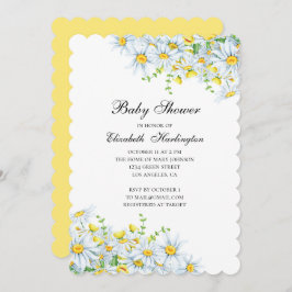 カモミールの花国のフローラの赤ちゃんシャワー 招待状