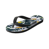 カモミールの花：ダークブルーの水色。 キッズビーチサンダル (アングル)