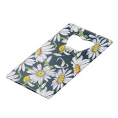 カモミールの花:ダークブルーの水色。 クレジットカード栓抜き (裏面アングル)