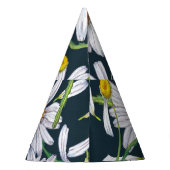 カモミールの花：ダークブルーの水色。 パーティーハット (裏面)