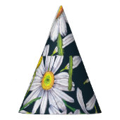 カモミールの花：ダークブルーの水色。 パーティーハット (左)