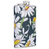 カモミールの花：ダークブルーの水色。 フラスク (右)