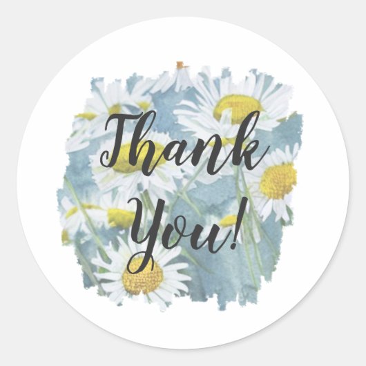 カモミールサンキュークラシックラウンドステッカー ラウンドシール (正面)