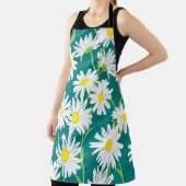 カモミールターコイズ:フローラシームレスイラストレーション。 エプロン (インサイチュ)