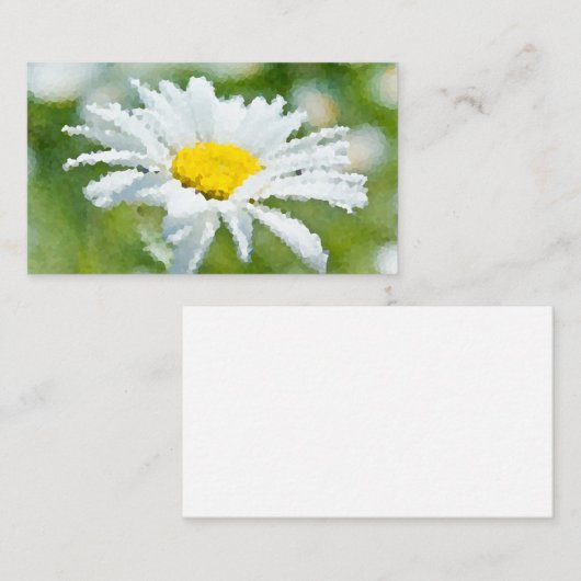 カモミールデイジー花油塗装効果サニーd 名刺 (正面/裏面)
