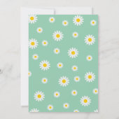 カモミールフラワーウォーターカラーグリーンファースト誕生日 招待状 (裏面)
