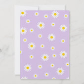 カモミールフラワーウォーターカラーパープルファースト誕生日 招待状 (裏面)
