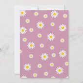 カモミールフラワーウォーターカラーレッドファースト誕生日 招待状 (裏面)