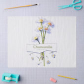 カモミールヴィンテージ水カラー熱タンブラーポスト 薄葉紙 (クラフト)