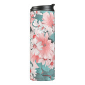 カモミール水カラー：シームレスなフローラデザイン タンブラー (回転左)