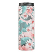 カモミール水カラー：シームレスなフローラデザイン タンブラー (裏面)