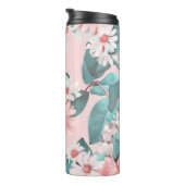 カモミール水カラー：シームレスなフローラデザイン タンブラー (回転右)