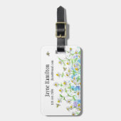 カモミール花ハーブ蜂蜜ビー ラゲッジタグ (正面縦)