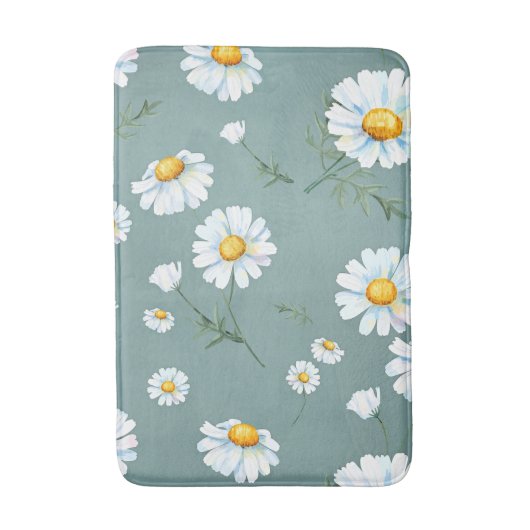 カモミール花柄 バスマット (正面縦)