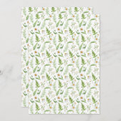 カモミール花素朴植物模様 シーズンカード (正面/裏面)