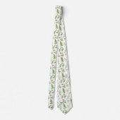 カモミール花素朴植物模様 ネクタイ (裏面)