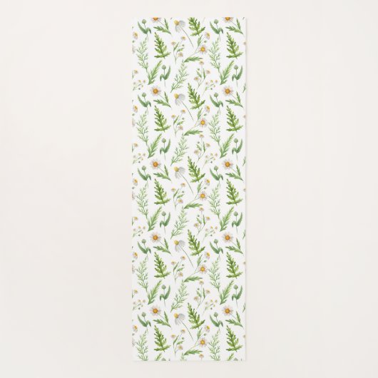 カモミール花素朴植物模様 ヨガマット (裏面)
