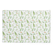 カモミール花素朴植物模様 枕カバー (裏面)