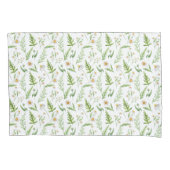 カモミール花素朴植物模様 枕カバー (正面)