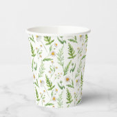 カモミール花素朴植物模様 紙コップ (左)