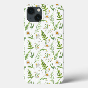 カモミール花素朴植物模様 iPhone 13ケース