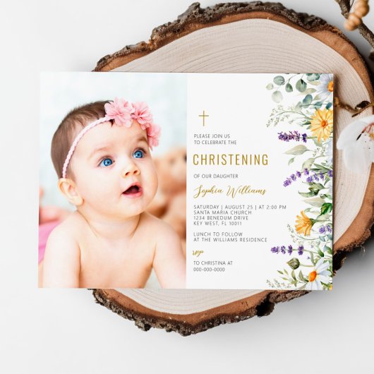 カモミール&ユーカリプタスフォト《キリスト教》洗礼式や命名式 招待状