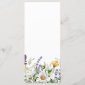 カモミール&ユーカリプタスワイルドフラワー結婚ズメニュー メニュー (裏面)