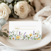 カモミール&ユーカリプタスワイルドフラワー結婚ズ プレイスカード