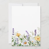 カモミール&ユーカリプトゥスワイルドフラワーブライダルシャワー 招待状 (裏面)