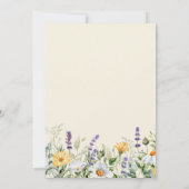 カモミール&ユーカリプトゥスワイルドフラワーベビーシャワー 招待状 (裏面)
