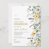 カモミール&ユーカリプトゥス第1聖餐式 招待状 (正面)