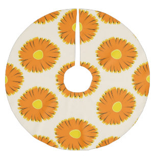 カモミール：ヴィンテージ花柄。 ブラッシュドポリエステルツリースカート