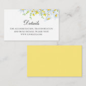 カモミール。国花詳細。フローラ結婚の エンクロージャーカード (正面/裏面)