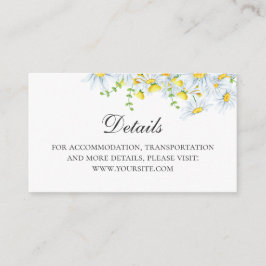 カモミール。国花詳細。フローラ結婚の エンクロージャーカード