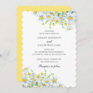カモミール。国花。夏のフローラ結婚ズ 招待状