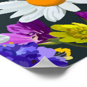 カモミール、野生の花：シームレスなパターン。 ポスター (角)