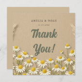 カモミ素朴ル結婚サンキューカード サンキューカード (正面/裏面)