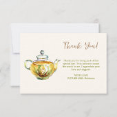 カモミ魅力的ルブライダルティーパーティー サンキューカード (正面)