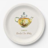 カモミ魅力的ルブライダルティーパーティー ペーパープレート (正面)