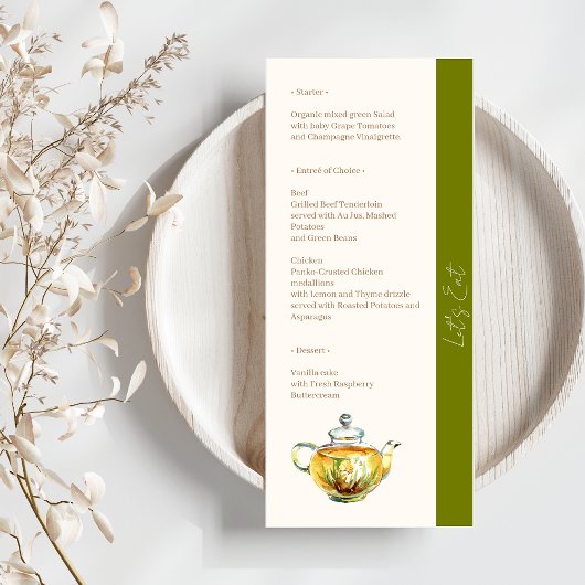 カモミ魅力的ルブライダルティーパーティー メニュー