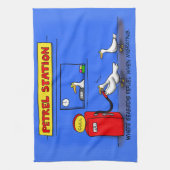 カモメおもしろいリカ キッチンタオル (縦)