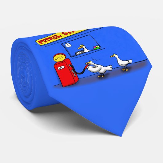 カモメおもしろいリカ ネクタイ (ロール)