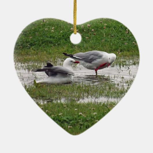 カモメがお風呂に セラミックオーナメント (裏面)