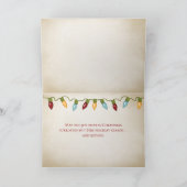 カモメが付いている海岸のクリスマスのヒトデ カード (内部)