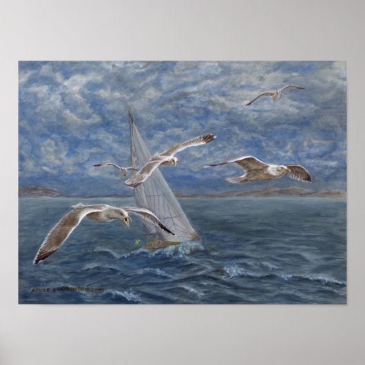 カモメが先を行く ポスター (正面)